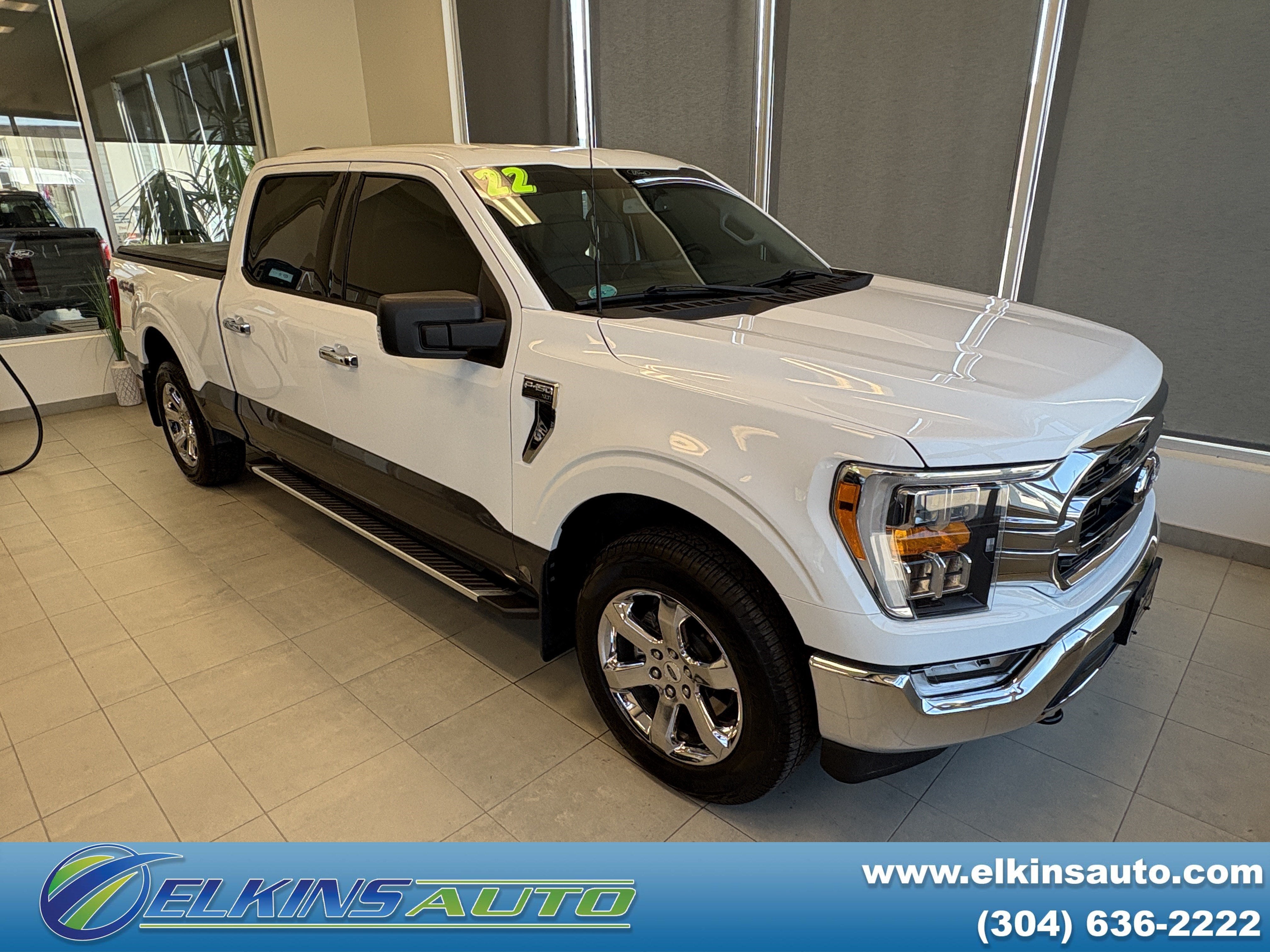 2022 Ford F-150 XLT in White — front three-quarter view