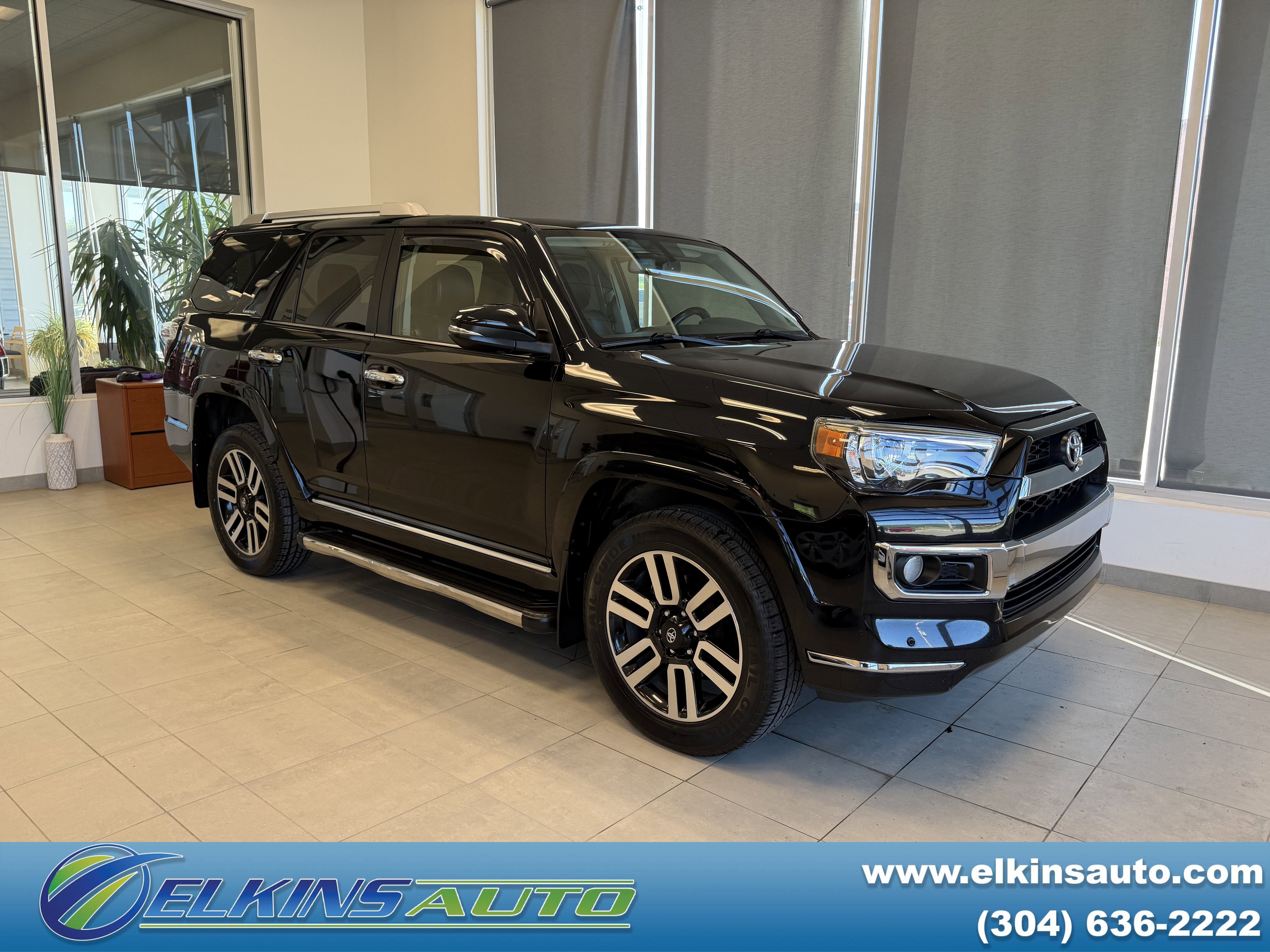 2018 Toyota 4Runner Limited in Black — front three-quarter view