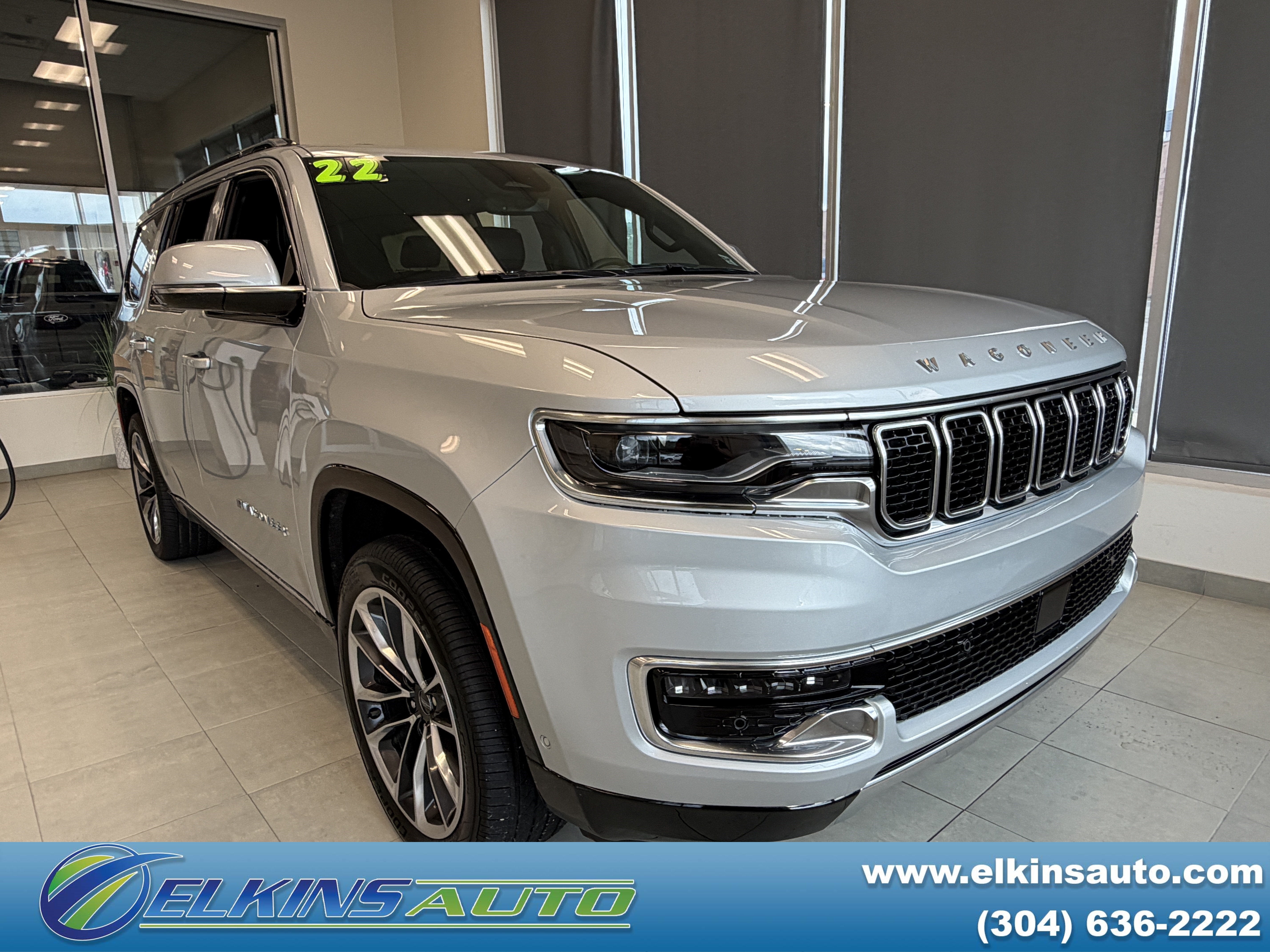 2022 Jeep Wagoneer Series III in Silver Zynith — front three-quarter view